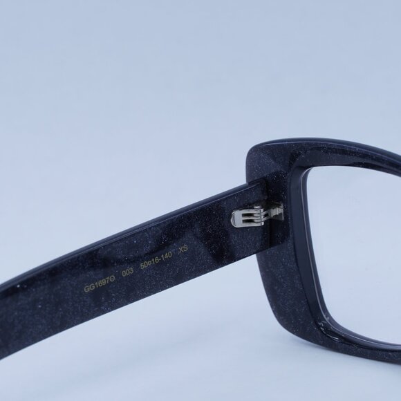 🕶️ New Gucci GG1697O 003 Eyeglasses - Dark Night Cosmic Glitter Frame - Picture 7 of 11